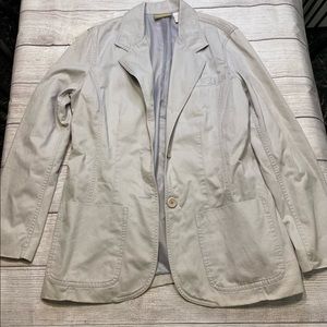LIZ CLAIBORNE Light Grey Button Front Jacket Blazer Coat Women’s Size 10.